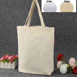 Sublimation Blank Plain Canvas Cotton Tote (34cmWx40cmHx10cmBase)