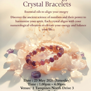 NUMEROLOGY • CRYSTAL BRACELET • ESSENTIAL OIL WORKSHOP